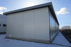 倉庫　４Hｘ20K＝80坪　軒高４ｍ外壁：ウレタンパネル　屋根：折板化粧破風廻し-2